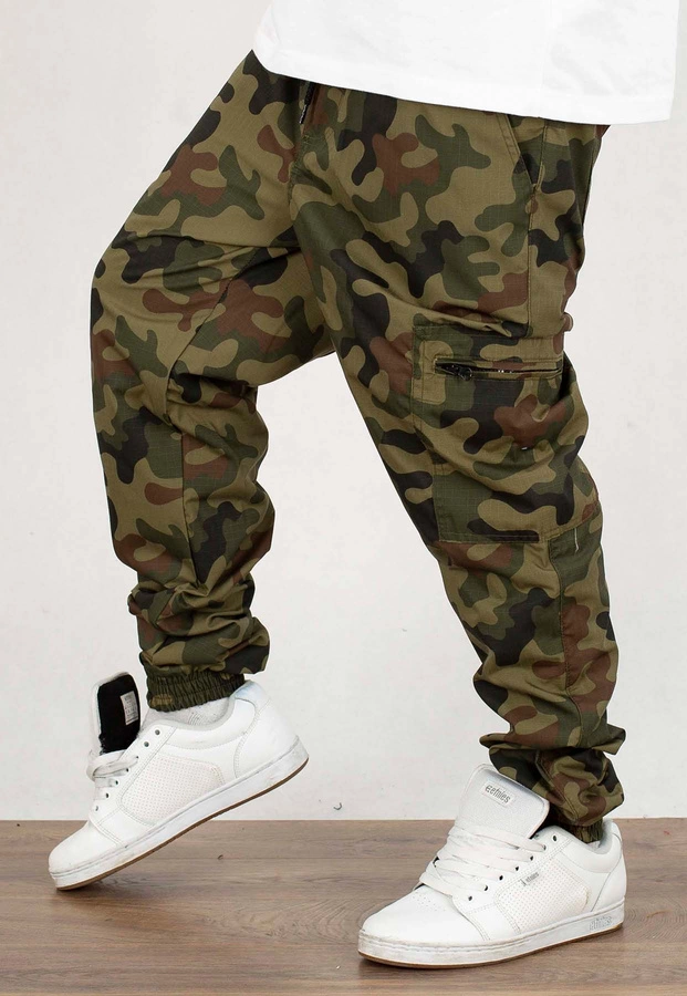 Spodnie Jigga Wear Crown Ripstop Cargo woodland camo