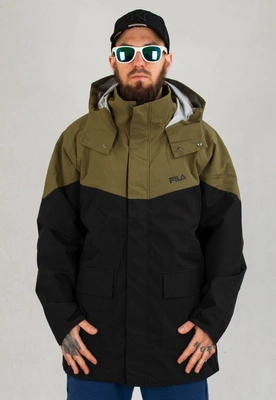 Kurtka Fila Parka Tanvald FAM0195 czarno oliwkowa