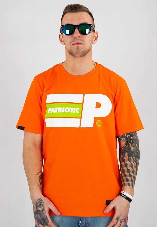 T-shirt Patriotic P Big Flag pomarańczowy