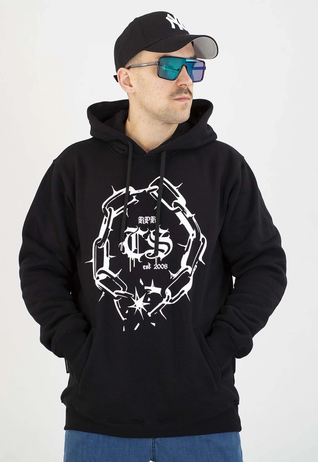 Bluza Ciemna Strefa Z Kapturem CS Łańcuch Gotyk czarna