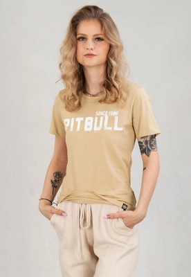 T-Shirt Pit Bull Slim Grafitti beżowy