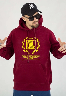 Bluza Diil Z Kapturem Laur bordowa