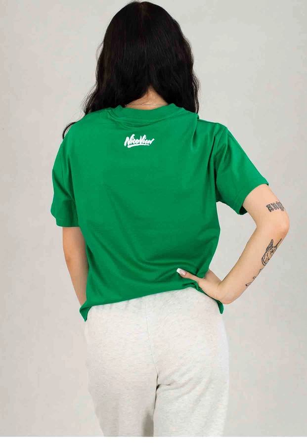 T-shirt Nice View Brand Small zielony