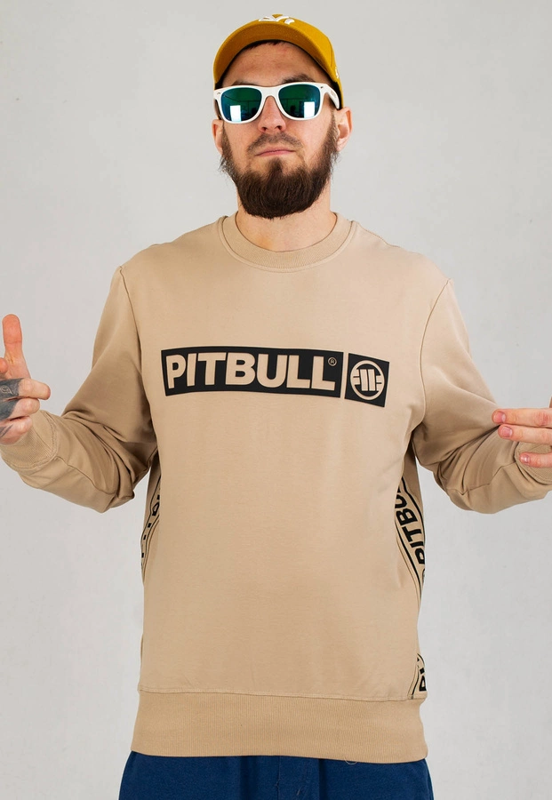 Bluza Pit Bull Bez Kaptura French Terry Albion beżowa