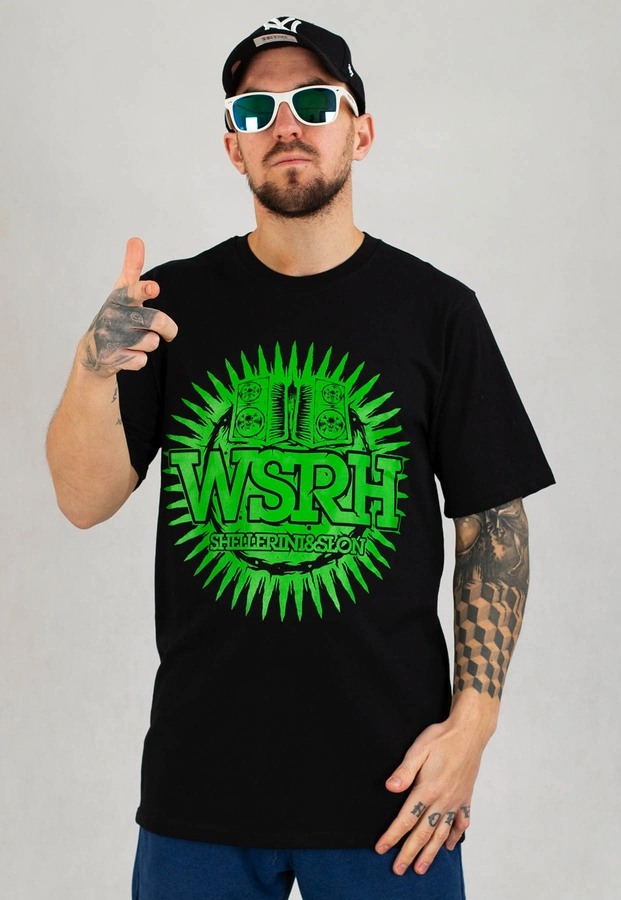 T-shirt WSRH Słońce Zielone czarny