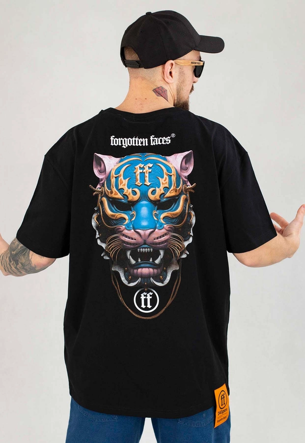 T-shirt Forgotten Faces Ancient Tiger Mask czarny