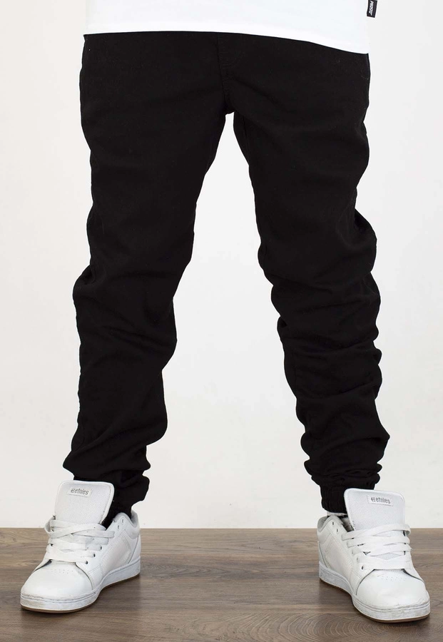 Spodnie Grube Lolo Dymek Back Haft czarno złote