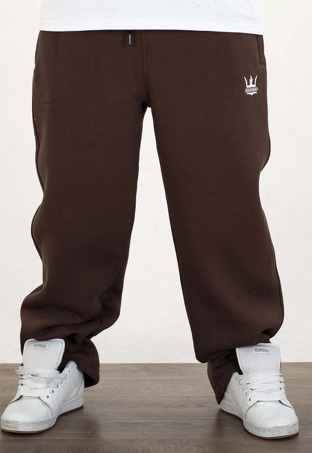 Dresy Jigga Wear Logo Drawcord Baggy bordowe