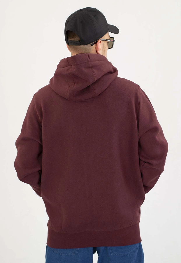 Bluza Pit Bull Z Kapturem ZIP Norton dark burgundy