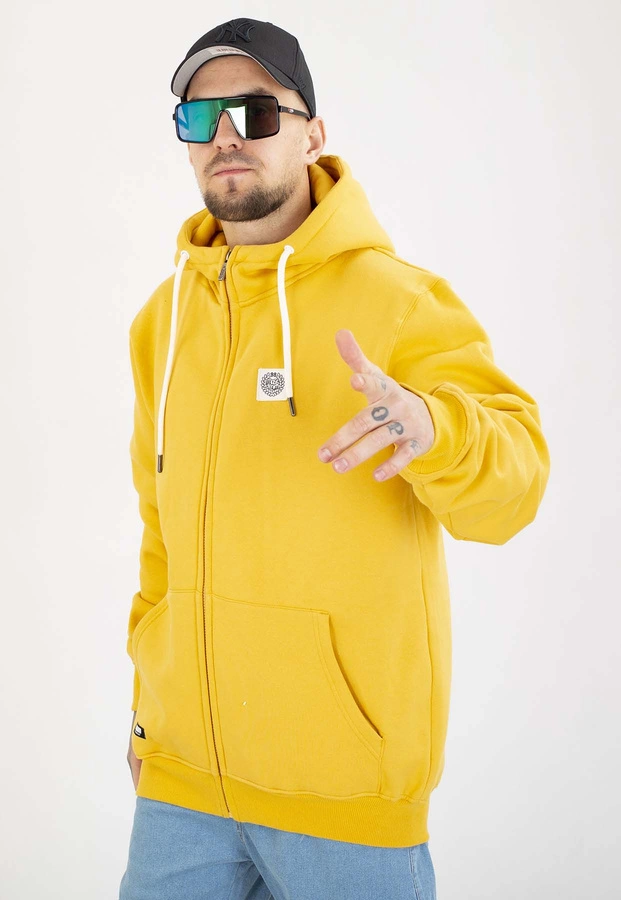 Bluza Mass Z Kapturem ZIP Patch żółta