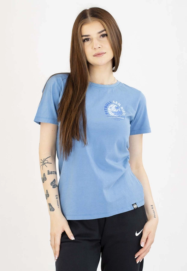 T-Shirt Pit Bull Planet Surf 190 washed blue