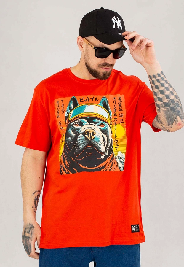 T-shirt Pit Bull Fuji czerwony