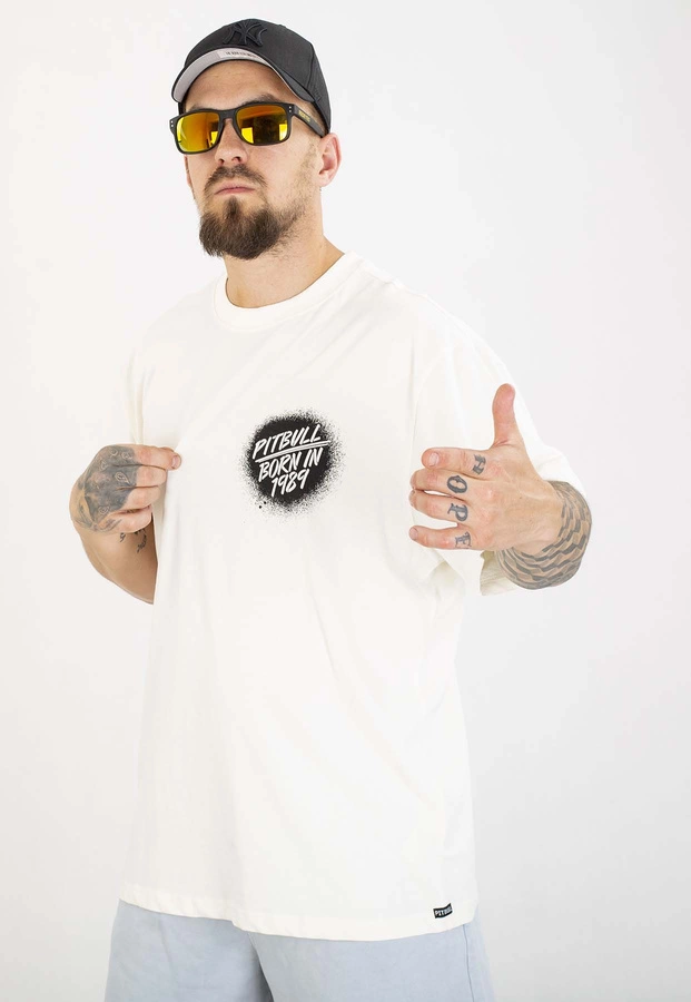 T-shirt Pit Bull Loose Fit Graffiti 210 off white