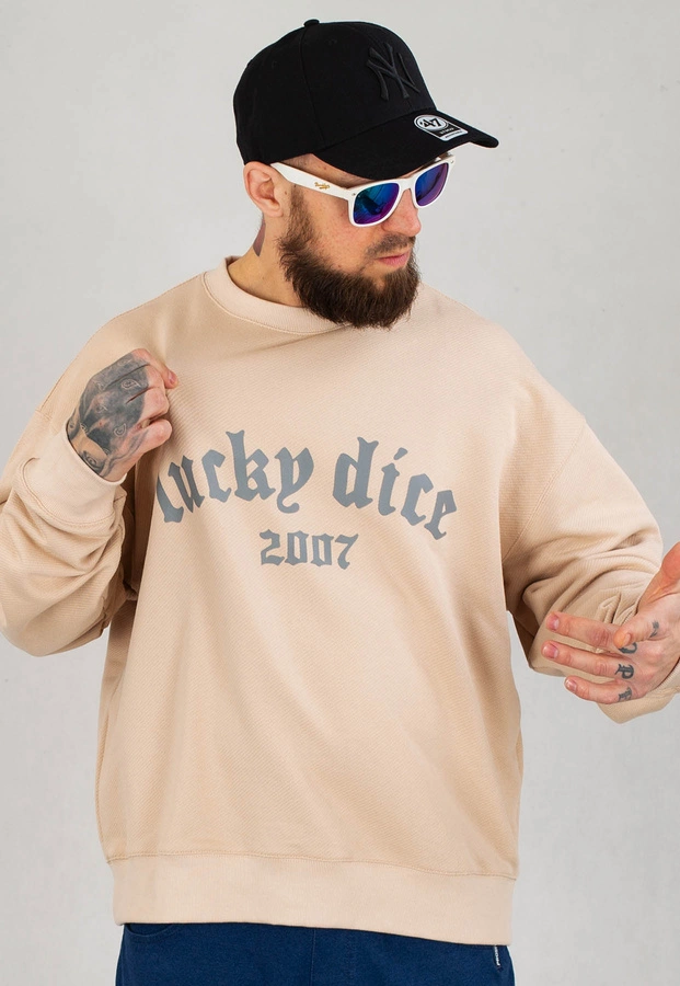 Bluza Lucky Dice Bent Logo beżowa