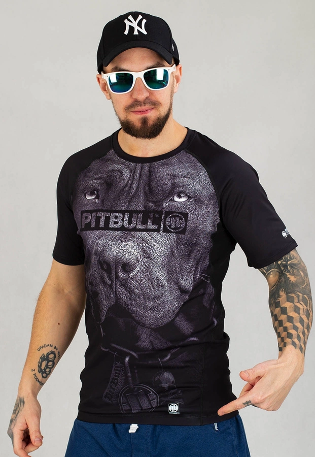 T-shirt Rash Guard Pit Bull Born In 1989 czarny