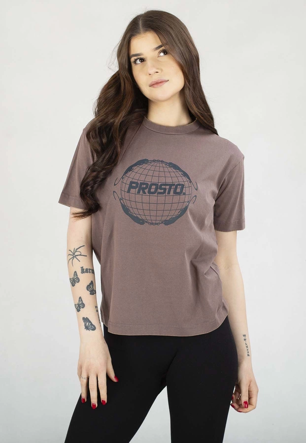 T-shirt Prosto Iris brązowy