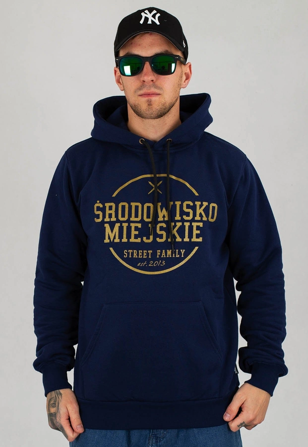 Bluza Środowisko Miejskie Theme granatowo złota