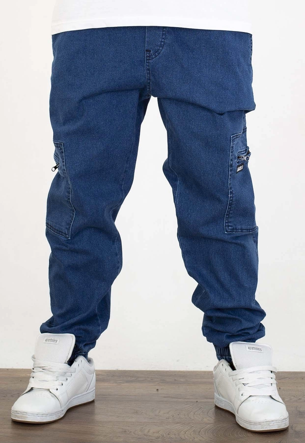 Spodnie Jigga Wear Zip Cargo niebieskie