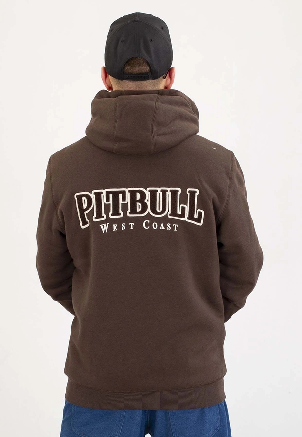 Bluza Pit Bull Z Kapturem ZIP Ruffin Detroit dark chocolate