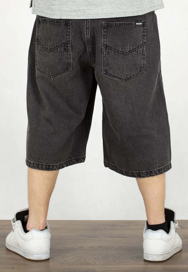 Spodenki Mass Jeans Slang Baggy Fit black washed