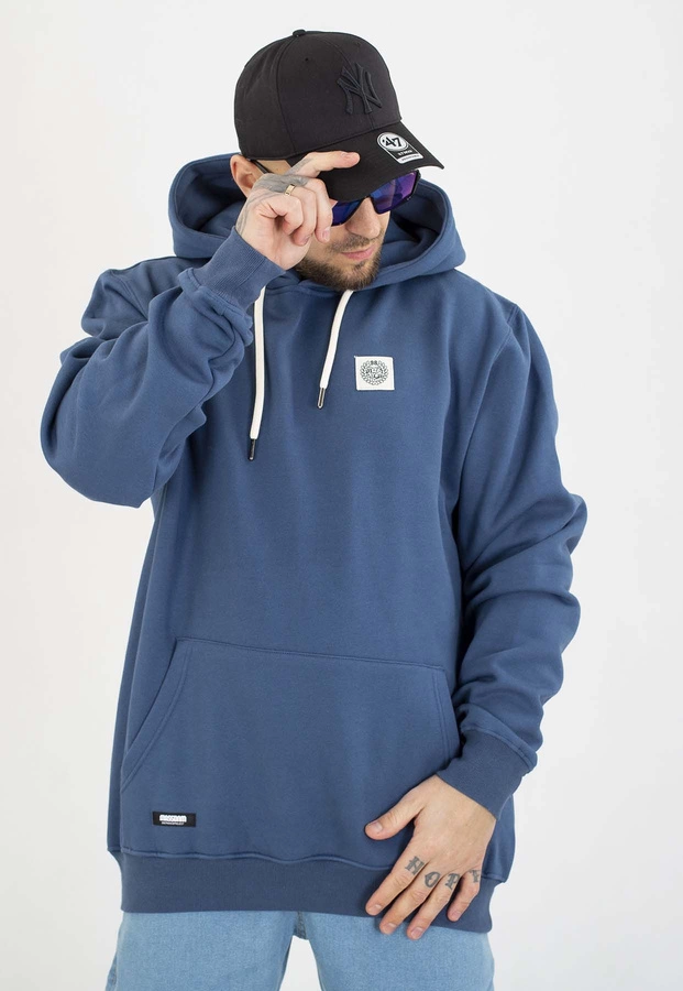 Bluza Mass Z Kapturem Patch niebieska