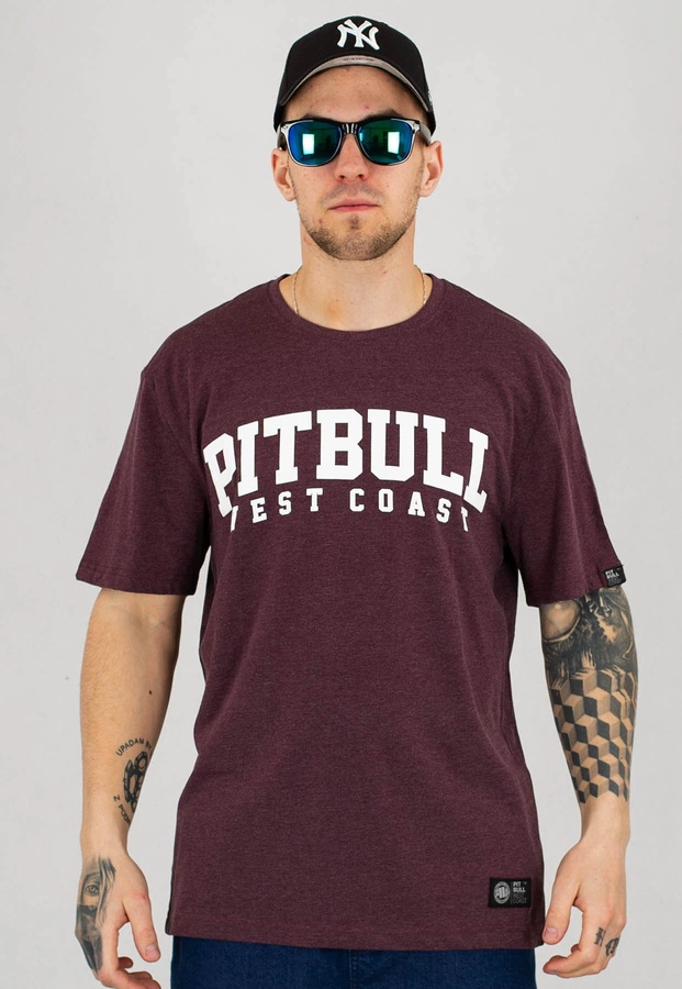 T-shirt Pit Bull Wilson bordowy melanż