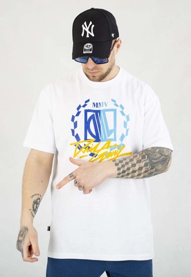 T-shirt Diil Laur Gang biało żółty