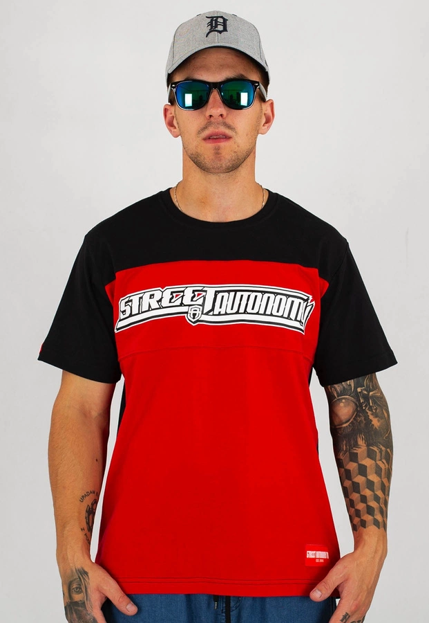 T-shirt Street Autonomy Lego czerwono czarna