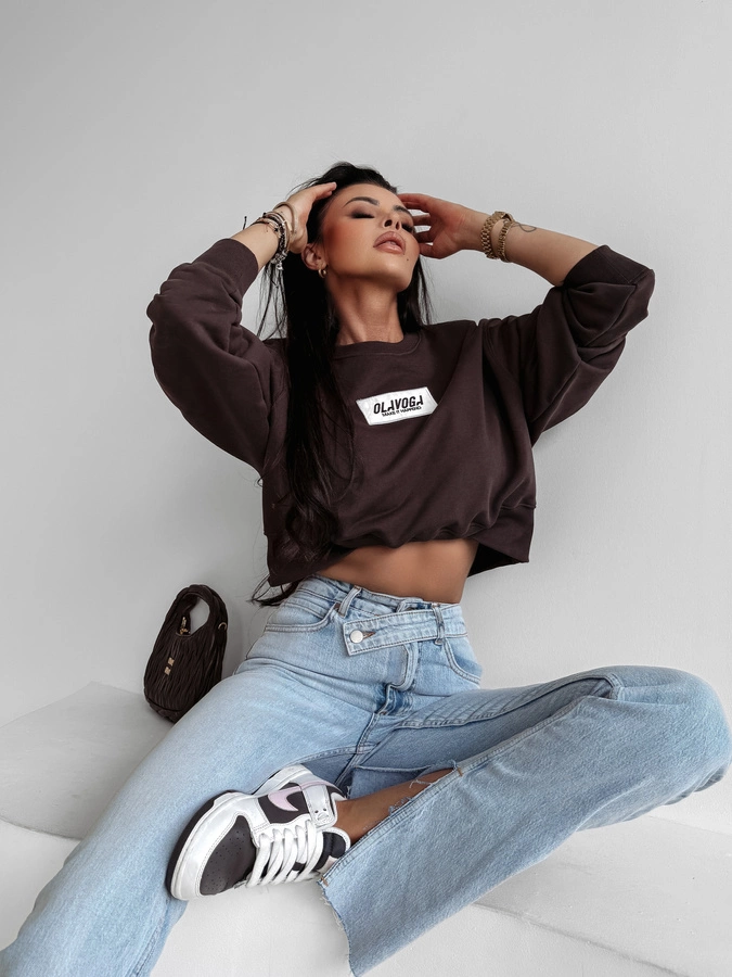 Bluza Olavoga Bez Kaptura Cinnamon Haze brązowa