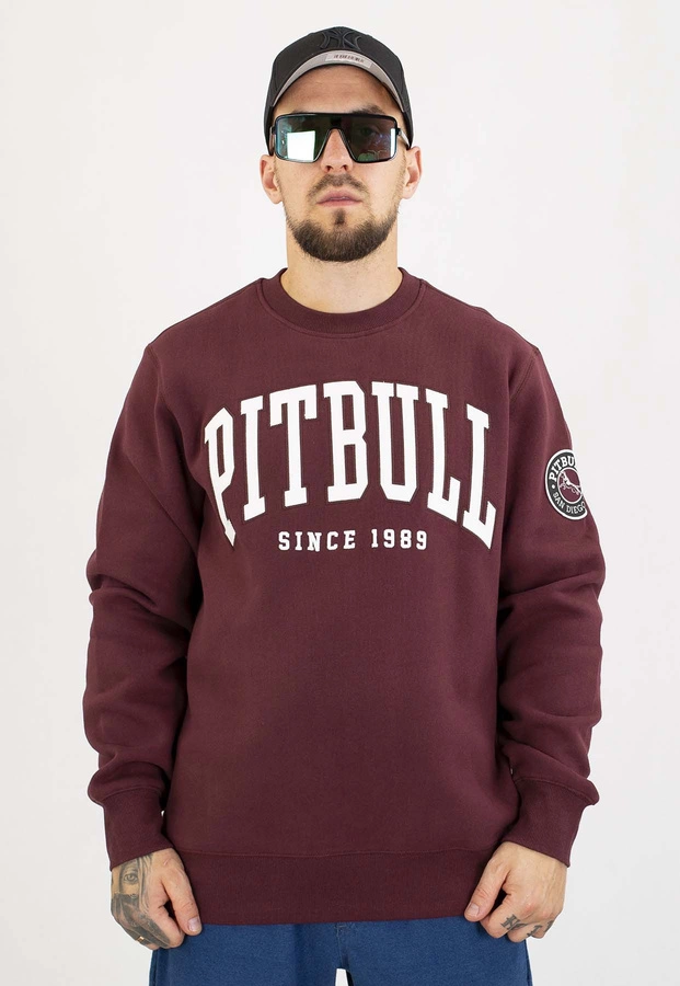 Bluza Pit Bull Bez Kaptura Norton dark burgundy 