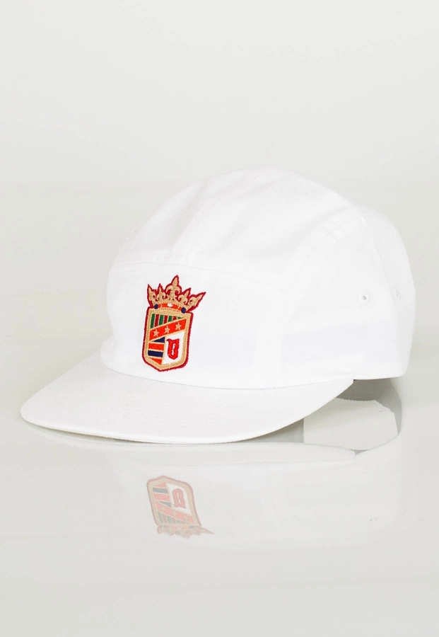 Czapka 5 Panel B.O.R. Biuro Ochrony Rapu Herb biała