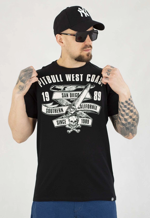 T-shirt Pit Bull Slim 190 Oldschool Razor black