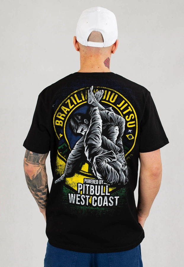 T-shirt Pit Bull Brazilian Jiu Jitsu czarny