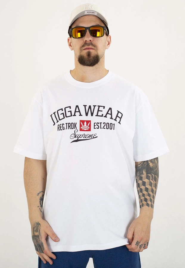T-shirt Jigga Wear Oversize Trademark biały