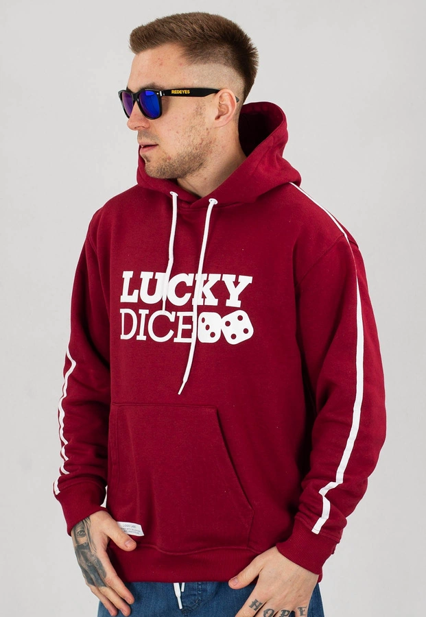 Bluza Lucky Dice Classic PJP bordowa