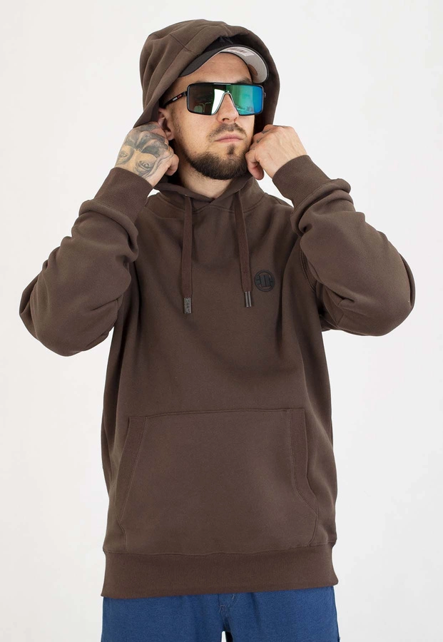 Bluza Pit Bull Z Kapturem Small Logo dark chocolate