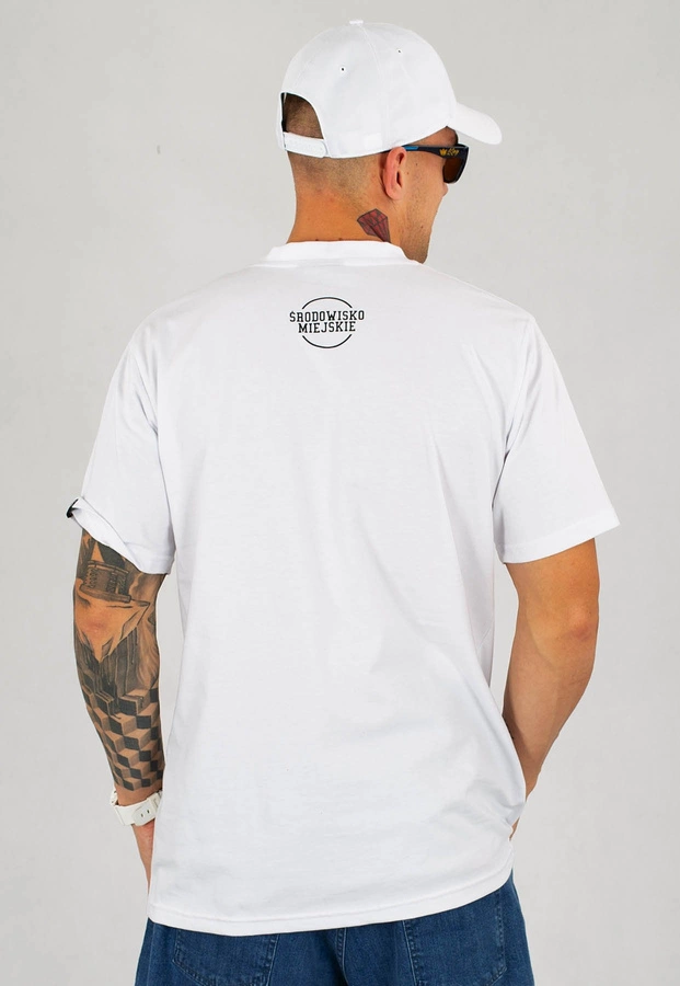 T-shirt Środowisko Miejskie Wariacka Młodość biały
