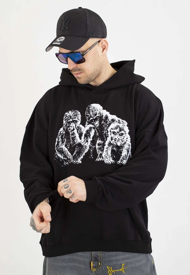 Bluza Stoprocent Z Kapturem Baby Gorilla czarna