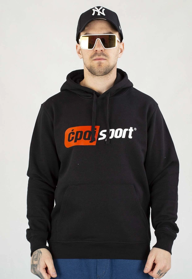 Bluza Stoprocent Z Kapturem Ćpaj Sport Logo czarna