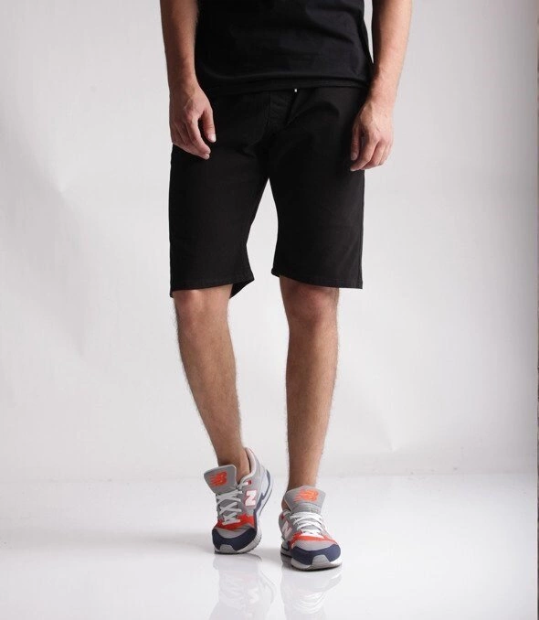 Mass Chino Classics Straight Fit Spodnie Krótkie Black