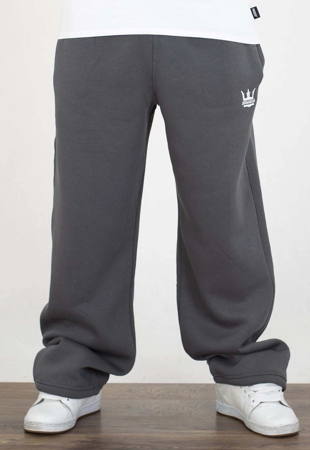 Dresy Jigga Wear Baggy Logo Drawcord Smoked grafitowe