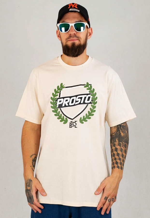 T-shirt Prosto Laurcy beżowy