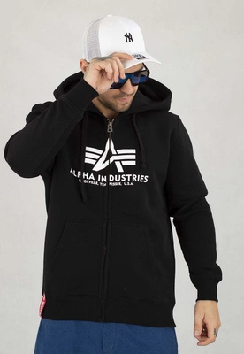Bluza Alpha Industries ZIP Z Kapturem Basic 178325 czarna