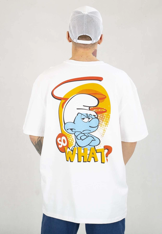 T-shirt Smerfy Baggy Maruda So What biały