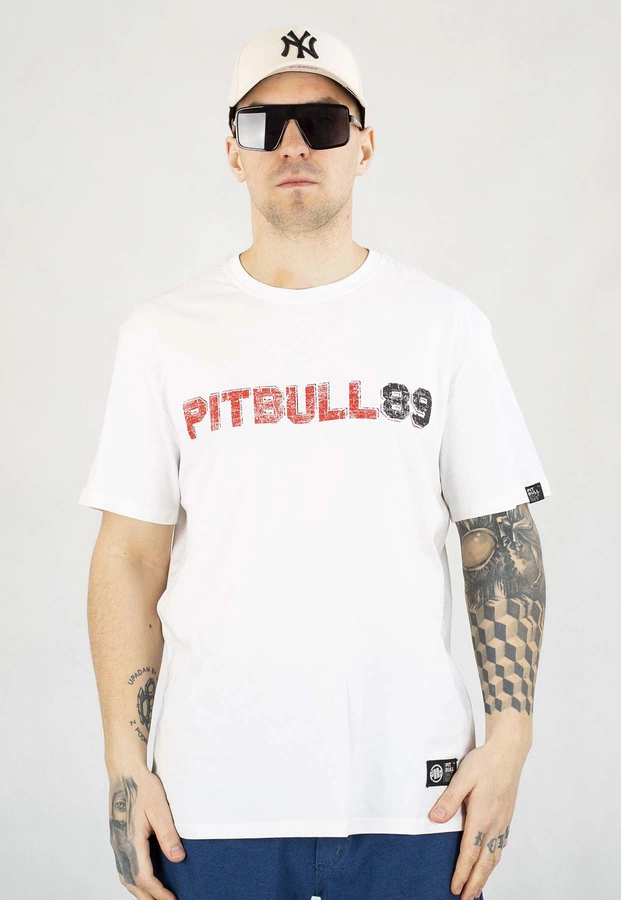 T-shirt Pit Bull Dog 89 biały