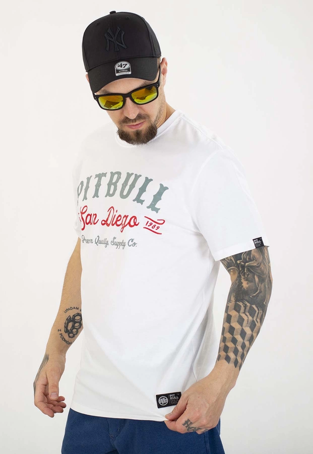 T-shirt Pit Bull Strenght&Respect white