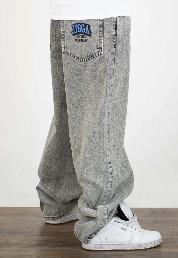 Spodnie Jigga Wear New Outline Super Baggy Jeans grey
