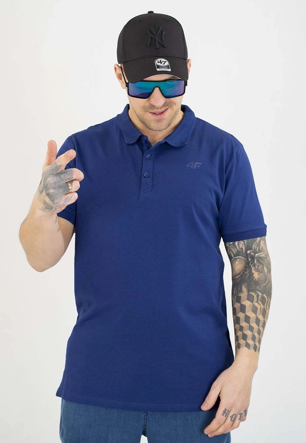 T-shirt Polo 4F M367 granatowy