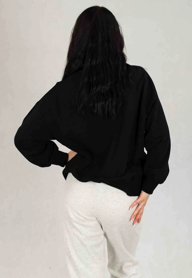 Bluza Prosto Bez Kaptura Half Zip Cla99y czarna