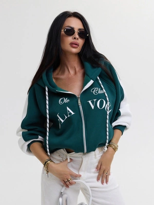 Bluza Olavoga Z Kapturem Zip Ashen Sky zielona